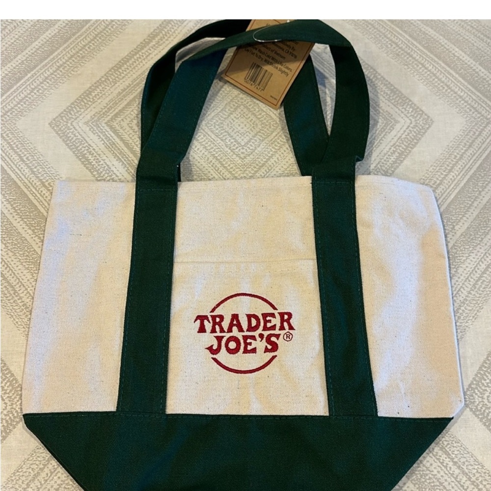 Mini Trader Joe’s canvas tote (green)